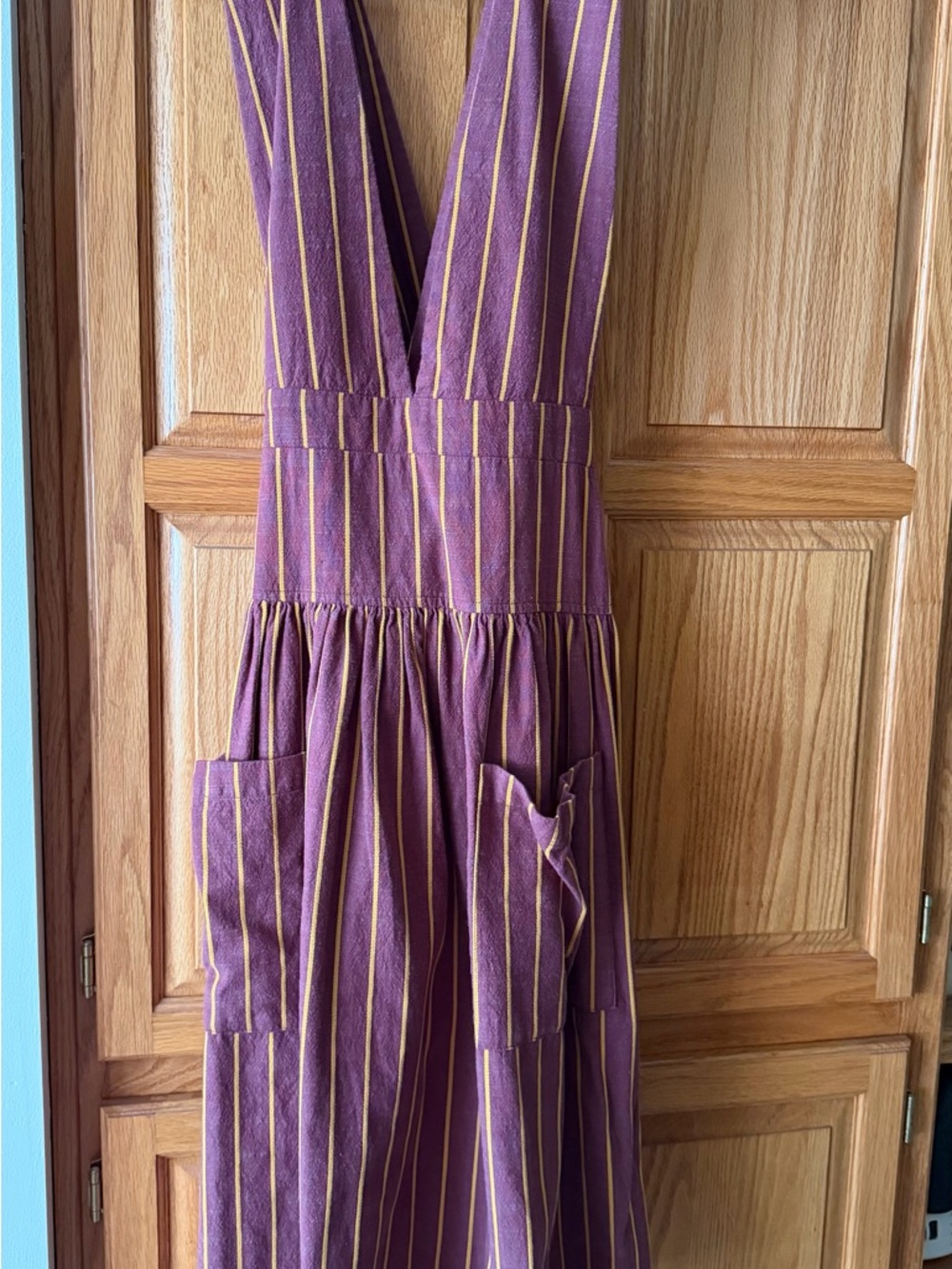 Ace & Jig maroon gold Striped Ellen Dress